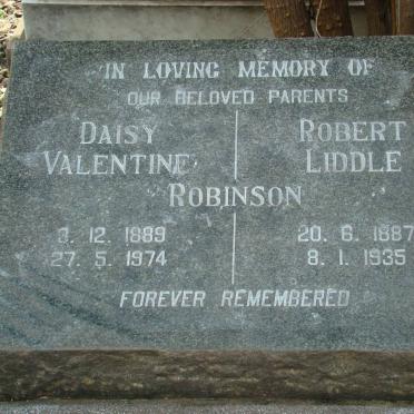 ROBINSON Robert Liddle 1887-1935 &amp; Daisy Valentine 1889-1974
