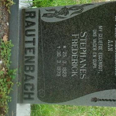 RAUTENBACH Stephanus Frederick 1923-1979