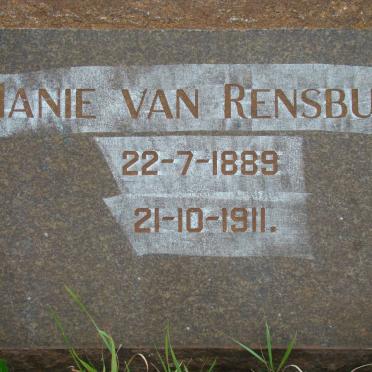 RENSBURG Manie, van 1889-1911