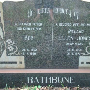 RATHBONE Bob 1902-1989 &amp; Ellen Jones HOSIE 1906-1972
