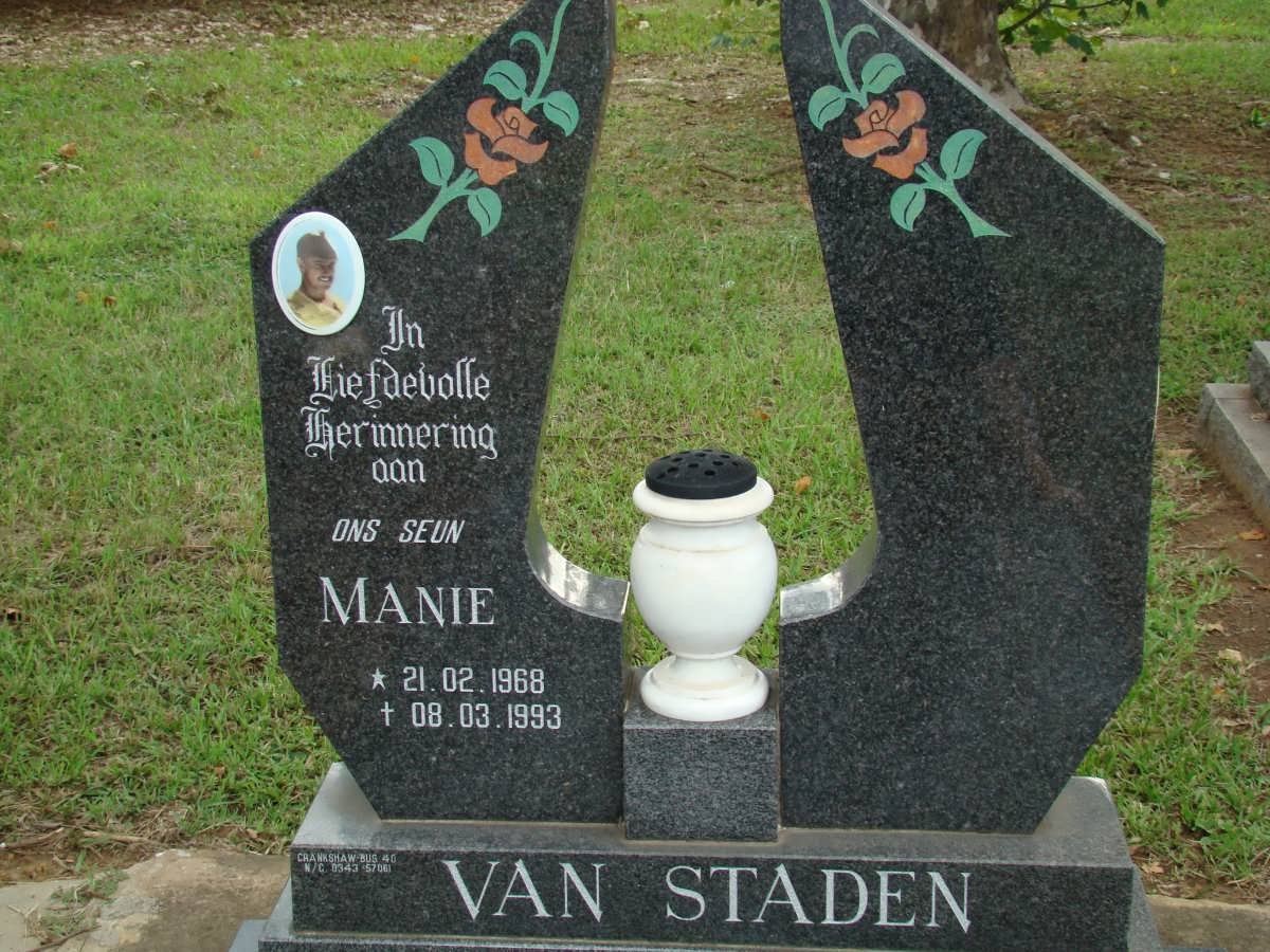 STADEN Manie, van 1968-1993