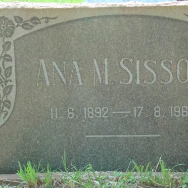SISSON Ana M. 1892-1963