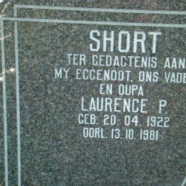 SHORT Laurence P. 1922-1981