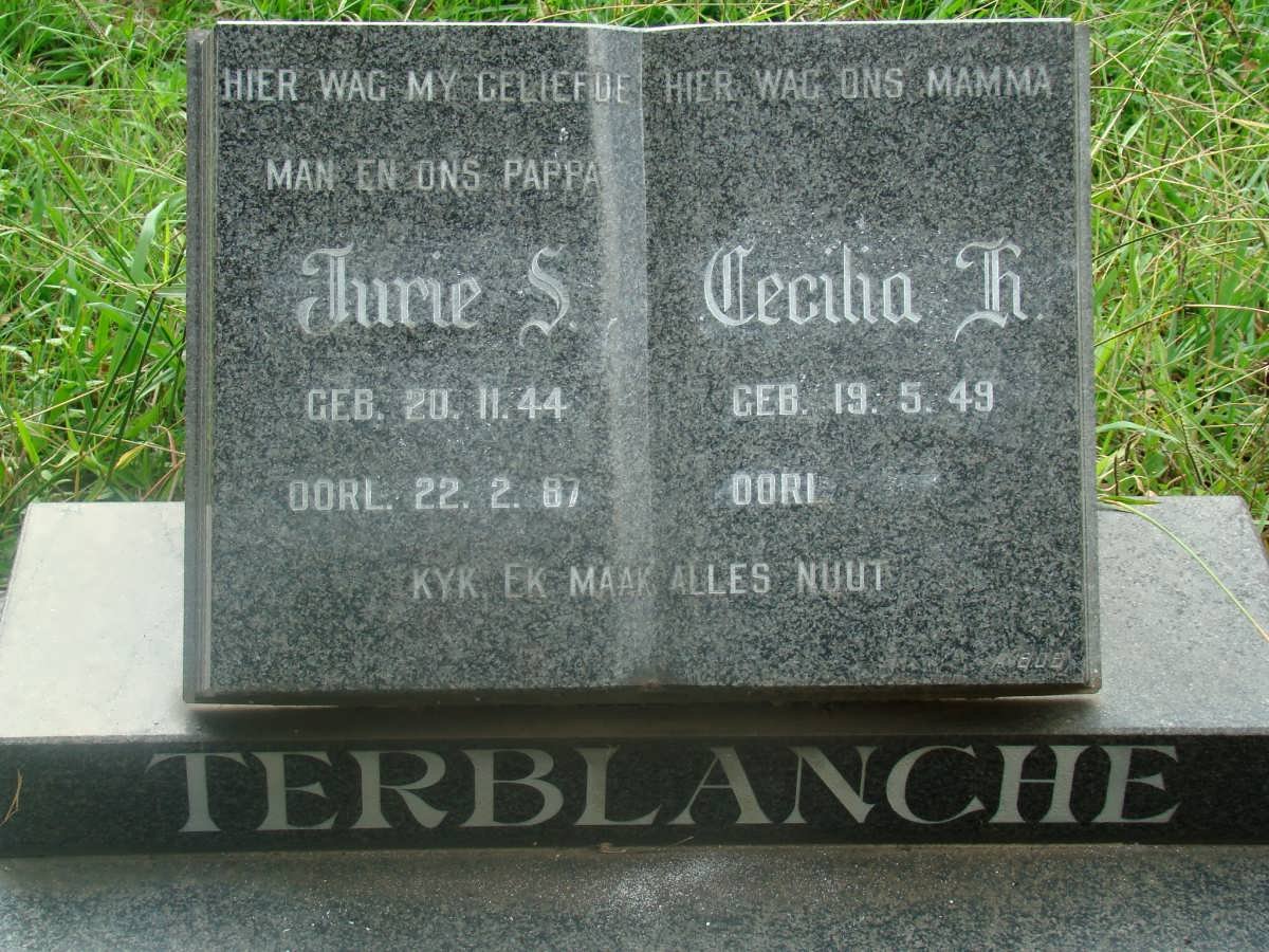 TERBLANCHE Jurie S. 1944-1987 &amp; Cecilia H. 1949-