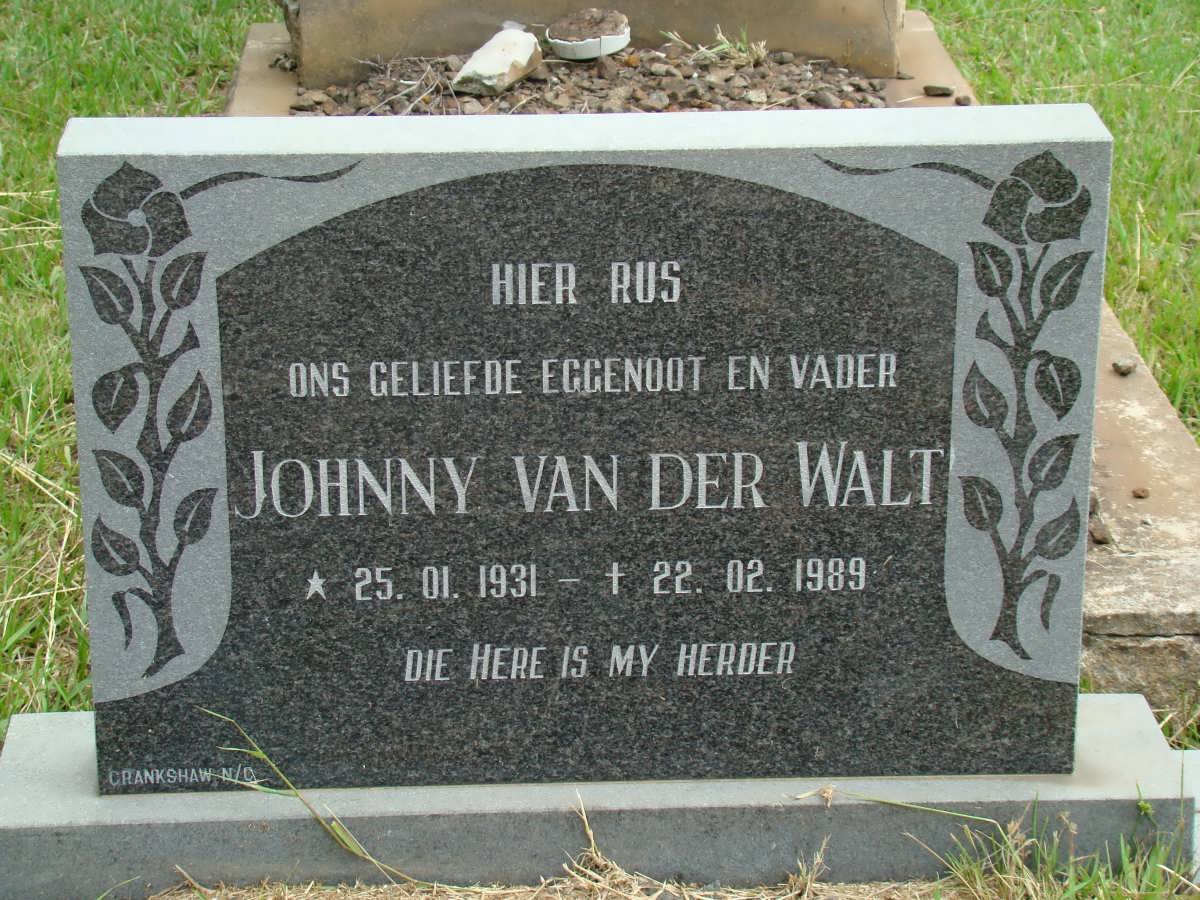 WALT Johnny, van der 1931-1989