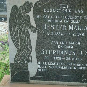 ? Stephanus J.S. 1920-1997 &amp; Hester Maria 1924-1976