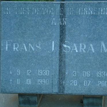 ?? Frans J. 1930-1990 &amp; Sara M. 1934-2002