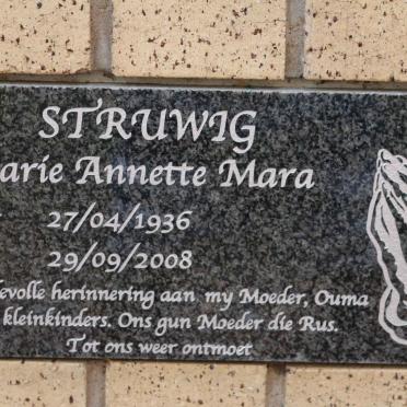 STRUWIG Sarie Annette Mara 1936-2008