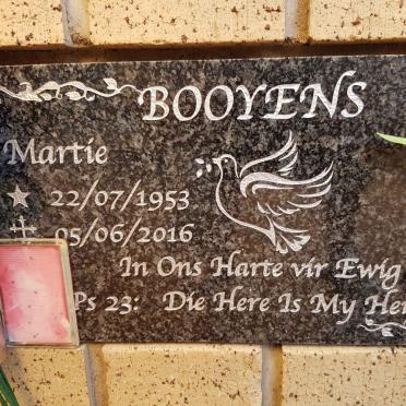 BOOYENS Martie 1953-2016