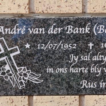 BANK Andre, van der 1952-2014