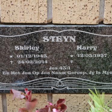 STEYN Harry 1937- &amp; Shirley 1943-2014