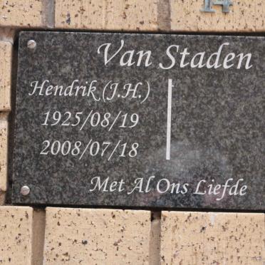 STADEN J.H., van 1925-2008