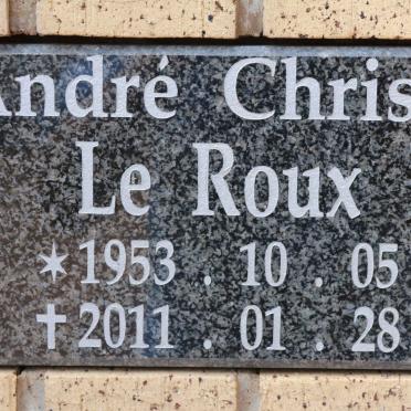 ROUX Andre Christo, le 1953-2011