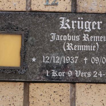 KRUGER Jacobus Remeus 1937-2006