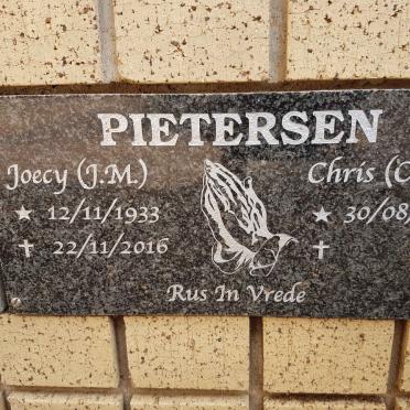 PIETERSEN C.W. 1932- &amp; J.M. 1933-2016