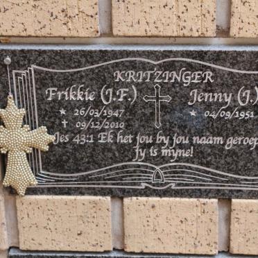 KRITZINGER J.F. 1947-2010 &amp; J. 1951-