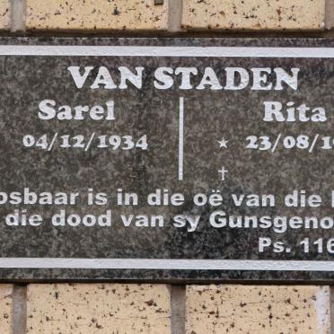 STADEN Sarel, van 1934- &amp; Rita 1937-