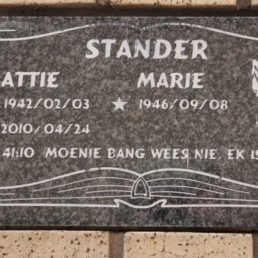 STANDER Attie 1942-2010 &amp; Marie 1946-