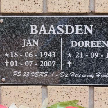 BAASDEN Jan 1943-2007 &amp; Doreen 1947-