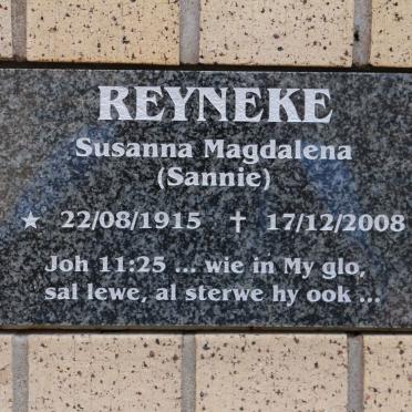 REYNEKE Susanna Magdalena 1915-2008