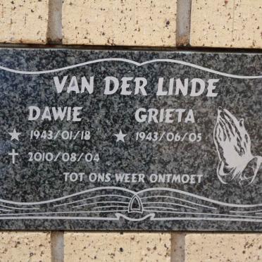 LINDE Dawie, van der 1943-2010 &amp; Grieta 1943-