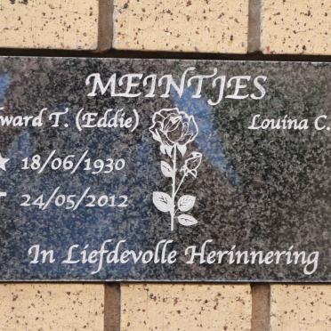 MEINTJES Edward T. 1930-2012 &amp; Louina C.