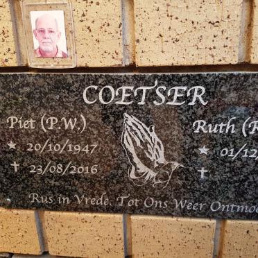 COETSER P.W. 1947-2016 &amp; R.N. 1953-