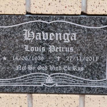 HAVENGA Louis Petrus 1939-2011