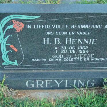 GREYLING H.B. 1962-1994