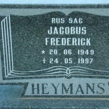 HEYMANS Jacobus Frederick 1949-1997