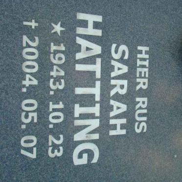 HATTING Sarah 1943-2004