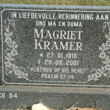 KRAMER Magriet 1918-2001