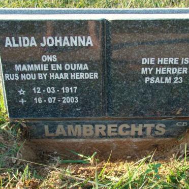 LAMBRECHTS Alida Johanna 1917-2003