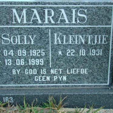 MARAIS Solly 1925-1999 &amp; Kleintjie 1931-