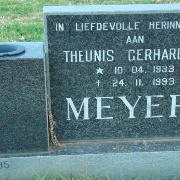 MEYER Theunis Gerhardus 1933-1993