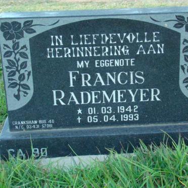 RADEMEYER Francis 1942-1993