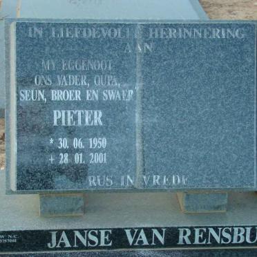 RENSBURG Pieter, Janse van 1950-2001
