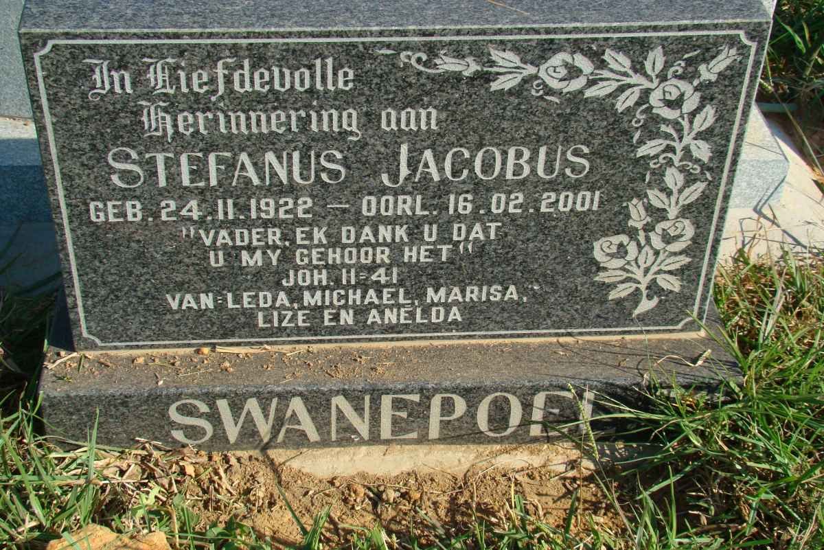 SWANEPOEL Stefanus Jacobus 1922-2001