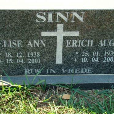 SINN Erich August 1939-2003 &amp; Elise Ann 1938-2001