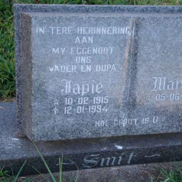 SMIT Japie 1915-1994 &amp; Marie 1922-