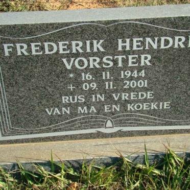 VORSTER Frederik Hendrik 1944-2001