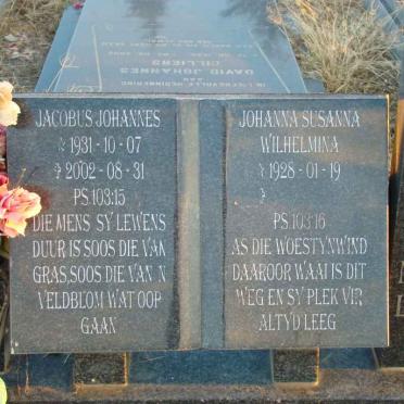 ? Jacobus Johannes 1931-2002 &amp; Johanna Susanna Wilhelmina 1928-