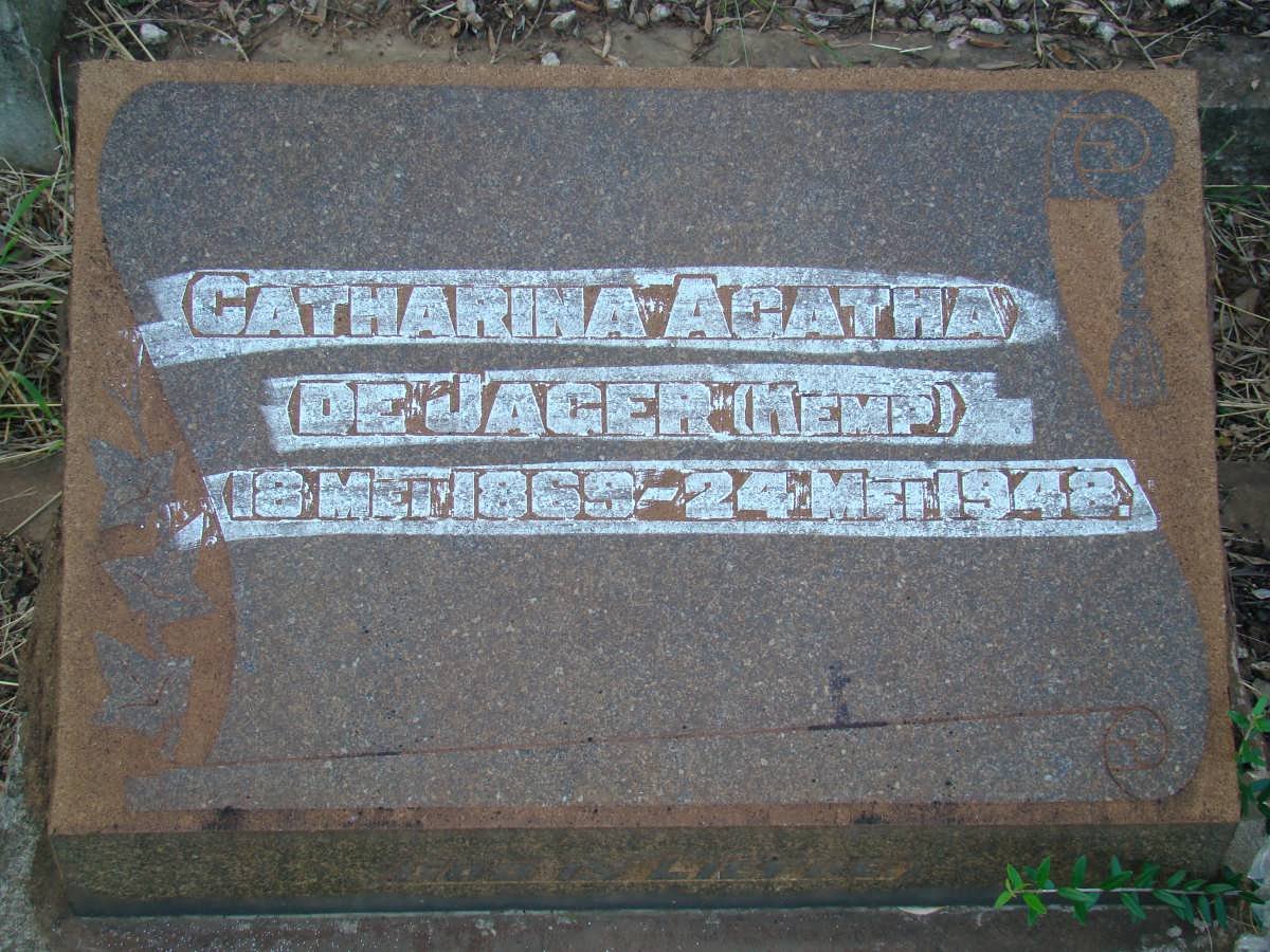 JAGER Catharina Agatha, de nee KEMP 1869-1948