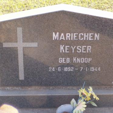 KEYSER Mariechen nee KNOOP 1892-1944