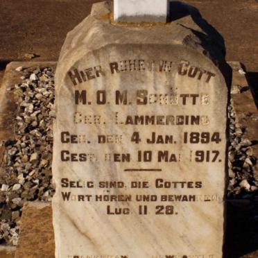 SCHUTTE M.O.M.nee LAMMERDING 1894-1917