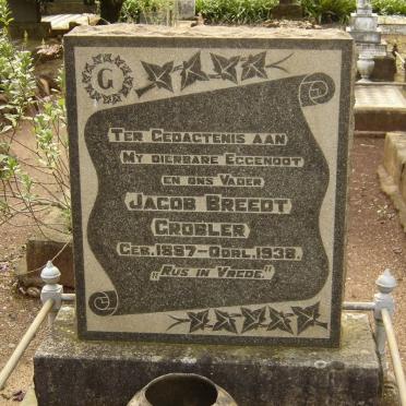 GROBLER Jacob Breedt 1887-1938