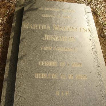 JONKHEID Martha Magdalena nee LIVERSAGE 1896-1980