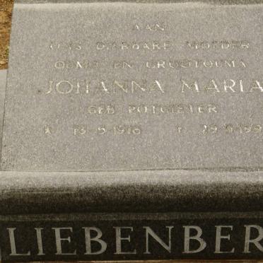 LIEBENBERG Johanna Maria nee POTGIETER 1916-1994