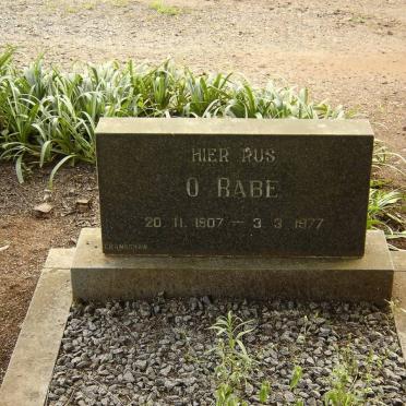 RABE O. 1907-1977