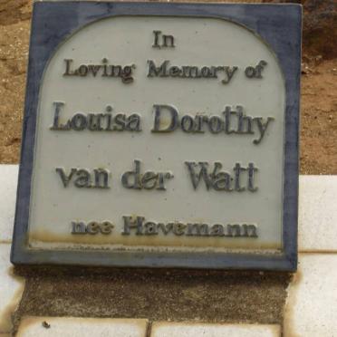 WATT Louisa Dorothy, van der nee HAVEMANN